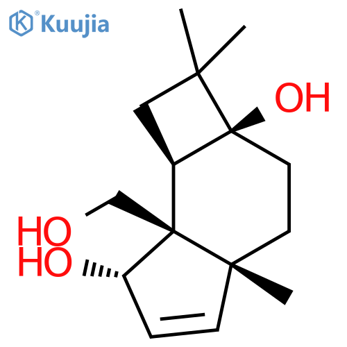 2aH-Cyclobut[e]indene-2a,7-diol,1,2,3,4,4a,7-hexahydro-7a-(hydroxymethyl)-2,2,4a-trimethyl-,(2aS,4aR,7S,7aR,7bR)- (9CI) structure
