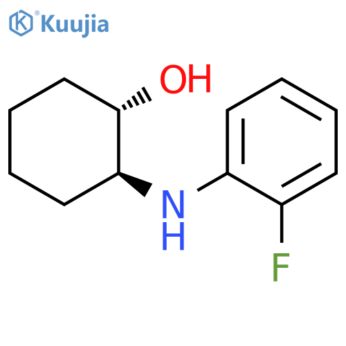 trans-2-[(2-fluorophenyl)amino]cyclohexan-1-ol structure