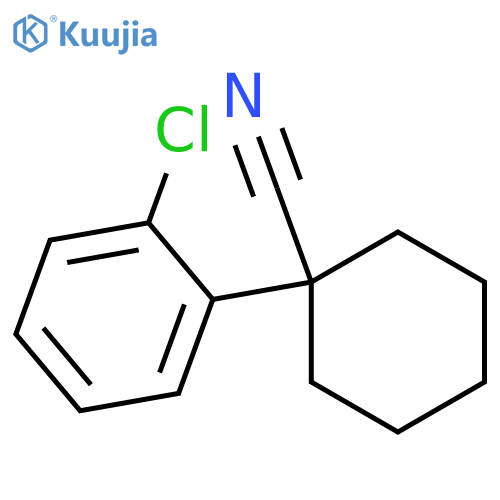 1-(2-chlorophenyl)cyclohexane-1-carbonitrile structure