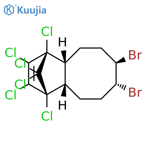 rel-(5R,6R)-5,6-Dibromo-1,10,11,12,13,13-hexachloro-11-tricyclo8.2.1.02,9tridecene structure
