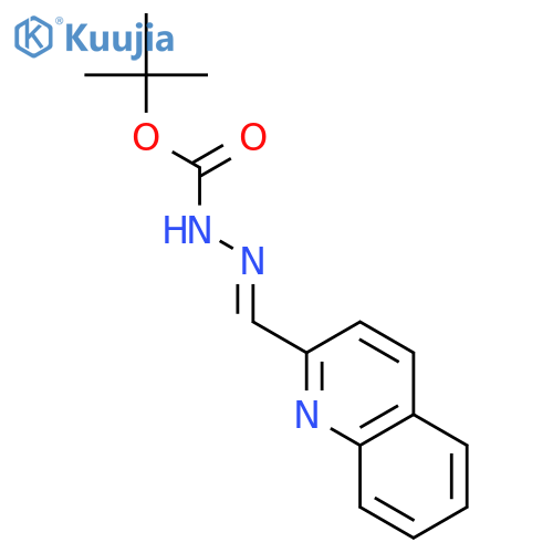 Hydrazinecarboxylic acid, (2-quinolinylmethylene)-, 1,1-dimethylethyl ester structure