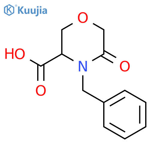 4-Benzyl-5-oxomorpholine-3-carboxylic acid structure