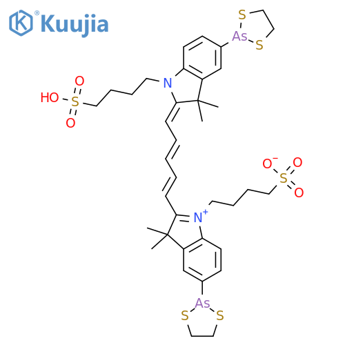 Bis(dithiarsolanyl)-bis(sulfobutyl) Cyanine 5 structure