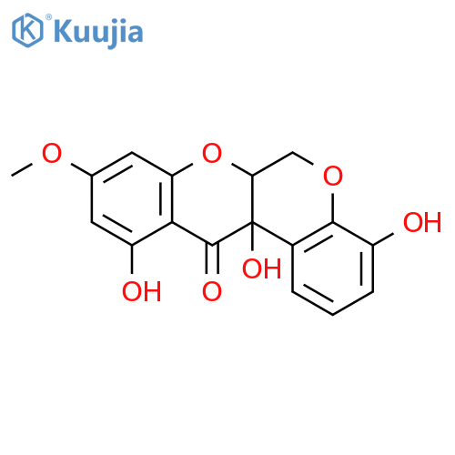 [1]Benzopyrano[3,4-b][1]benzopyran-12(6H)-one,6a,12a-dihydro-4,11,12a-trihydroxy-9-methoxy- structure