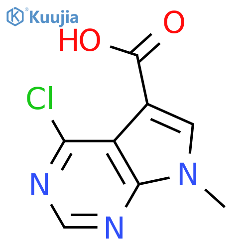 4-Chloro-7-methyl-7H-pyrrolo[2,3-d]pyrimidine-5-carboxylic acid structure