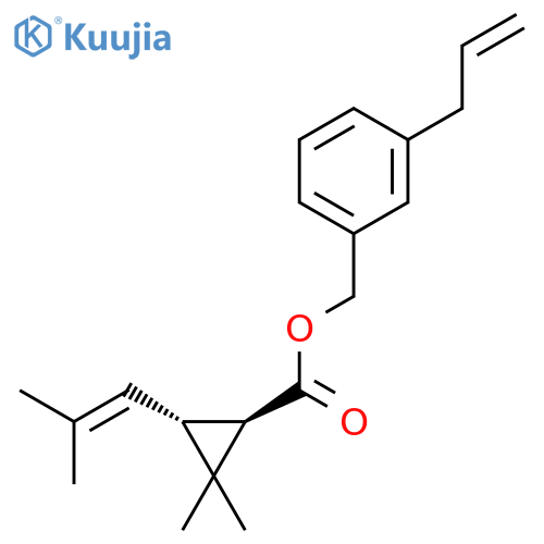 Cyclopropanecarboxylicacid, 2,2-dimethyl-3-(2-methyl-1-propen-1-yl)-, [3-(2-propen-1-yl)phenyl]methylester, (1R,3R)- structure