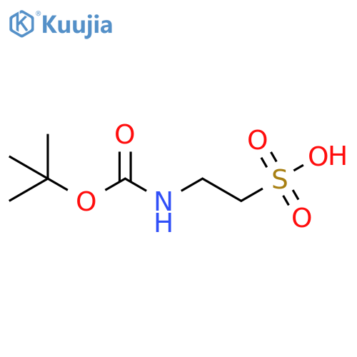 2-{(tert-butoxy)carbonylamino}ethane-1-sulfonic acid structure
