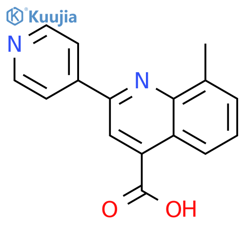 8-Methyl-2-(pyridin-4-yl)quinoline-4-carboxylic acid structure