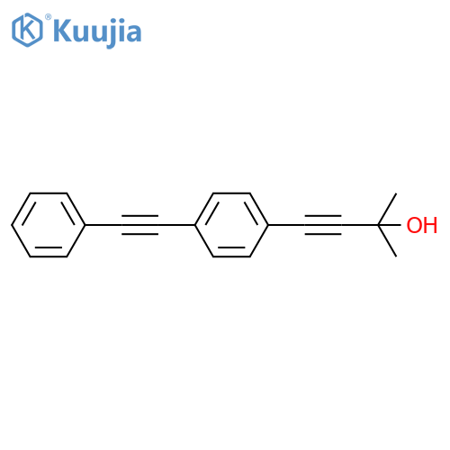 3-Butyn-2-ol, 2-methyl-4-[4-(2-phenylethynyl)phenyl]- structure