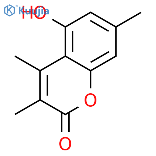 5-Hydroxy-3,4,7-trimethyl-2H-chromen-2-one structure