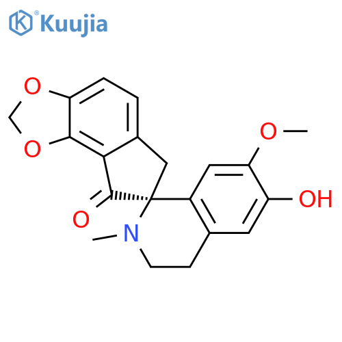 Spiro[7H-indeno[4,5-d]-1,3-dioxole-7,1'(2'H)-isoquinolin]-8(6H)-one,3',4'-dihydro-6'-hydroxy-7'-methoxy-2'-methyl-, (1'S)- structure