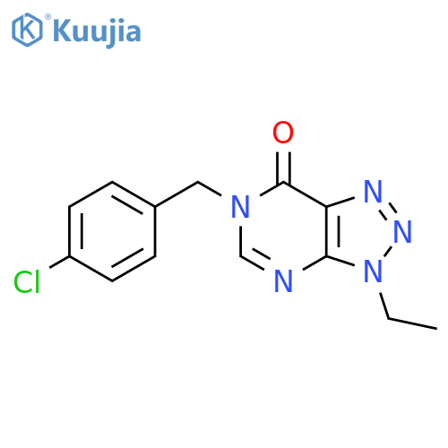 6-[(4-chlorophenyl)methyl]-3-ethyl-3H,6H,7H-[1,2,3]triazolo[4,5-d]pyrimidin-7-one structure