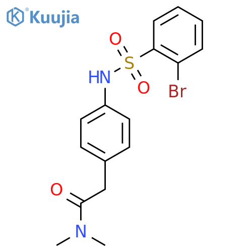 2-4-(2-bromobenzenesulfonamido)phenyl-N,N-dimethylacetamide structure