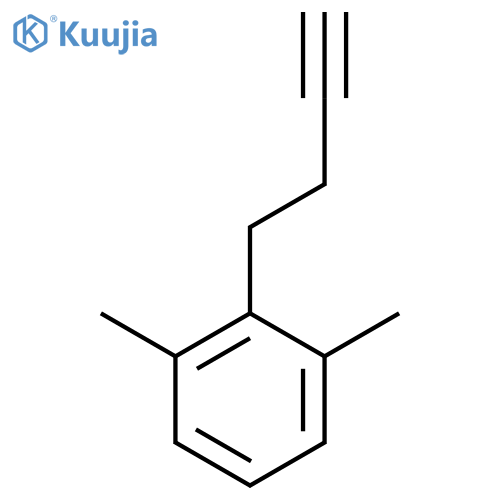 2-(but-3-yn-1-yl)-1,3-dimethylbenzene structure