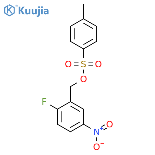 Toluene-4-sulfonic acid 2-fluoro-5-nitro-benzyl ester structure
