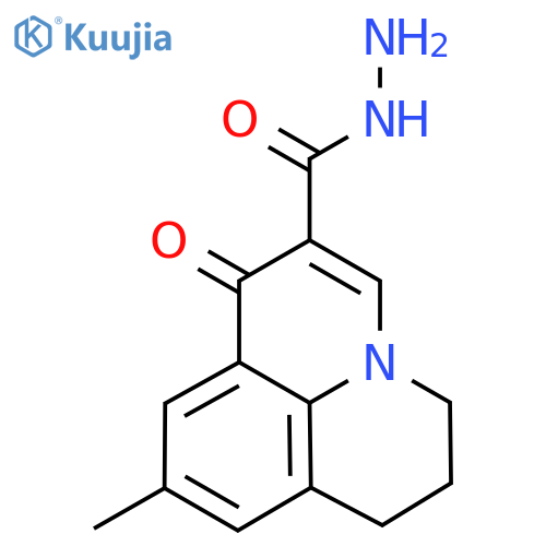 9-Methyl-1-oxo-6,7-dihydro-1H,5H-pyrido3,2,1-ij-quinoline-2-carbohydrazide structure