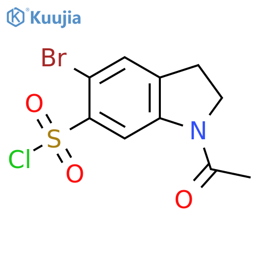 1-Acetyl-5-bromo-2,3-dihydro-1H-indole-6-sulfonyl chloride structure