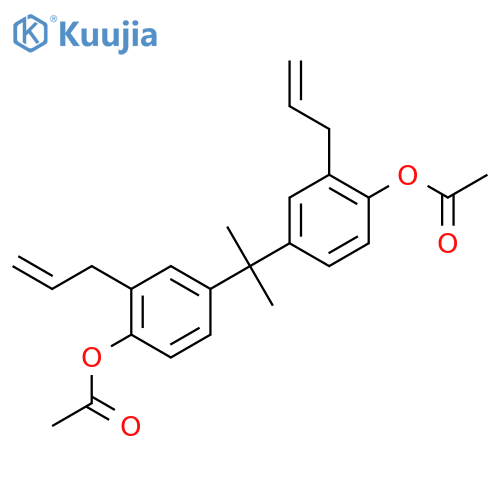[4-[1-(4-acetoxy-3-allyl-phenyl)-1-methyl-ethyl]-2-allyl-phenyl] Acetate structure