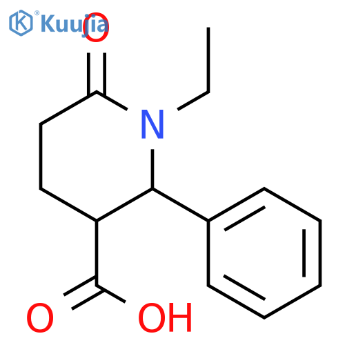 (2R,3R)-1-Ethyl-6-oxo-2-phenyl-piperidine-3-carboxylic Acid structure