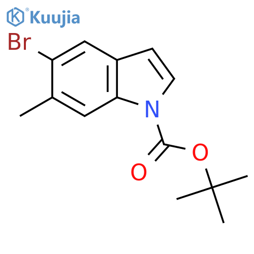 Tert-Butyl 5-bromo-6-methyl-1H-indole-1-carboxylate structure