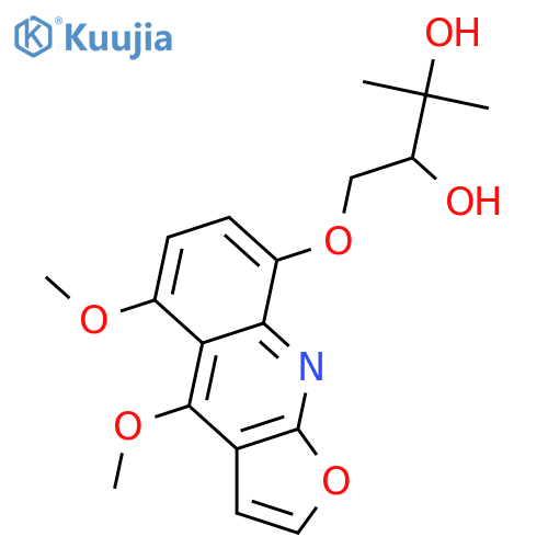Furo[2,3-b]quinoline-4,5,8-triol; 8-O-(2ξ,3-Dihydroxy-3-methylbutyl), 4,5-di-Me ether structure