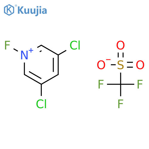 Pyridinium,3,5-dichloro-1-fluoro-,salt with trifluoromethanesulfonic acid (1:1) structure
