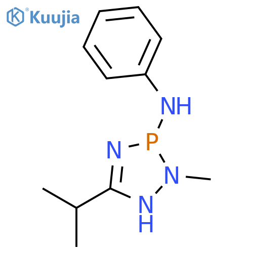 3H-1,2,4,3-Triazaphosphol-3-amine, 1,2-dihydro-2-methyl-5-(1-methylethyl)-N-phenyl- structure