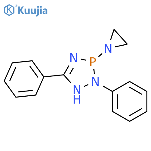 1H-1,2,4,3-Triazaphosphole, 3-(1-aziridinyl)-2,3-dihydro-2,5-diphenyl- structure
