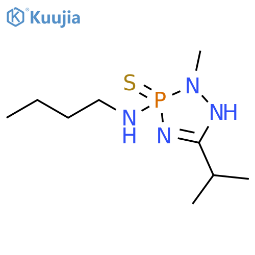 3H-1,2,4,3-Triazaphosphol-3-amine, N-butyl-1,2-dihydro-2-methyl-5-(1-methylethyl)-, 3-sulfide structure