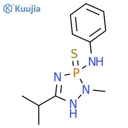 3H-1,2,4,3-Triazaphosphol-3-amine, 1,2-dihydro-2-methyl-5-(1-methylethyl)-N-phenyl-, 3-sulfide structure
