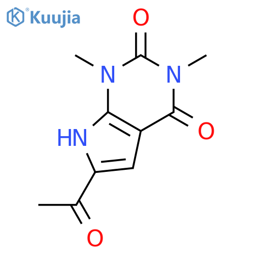 1H-Pyrrolo[2,3-d]pyrimidine-2,4(3H,7H)-dione, 6-acetyl-1,3-dimethyl- structure