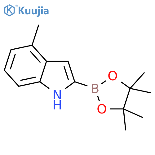 4-methyl-2-(4,4,5,5-tetramethyl-1,3,2-dioxaborolan-2-yl)-1H-indole structure