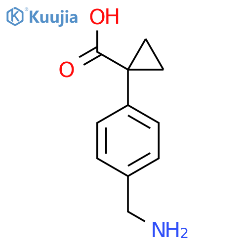1-4-(aminomethyl)phenylcyclopropane-1-carboxylic acid structure