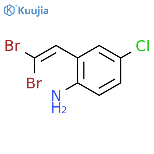 4-chloro-2-(2,2-dibromoethenyl)benzenamine structure