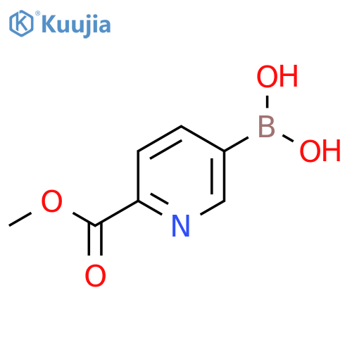 (6-(Methoxycarbonyl)pyridin-3-yl)boronic acid structure