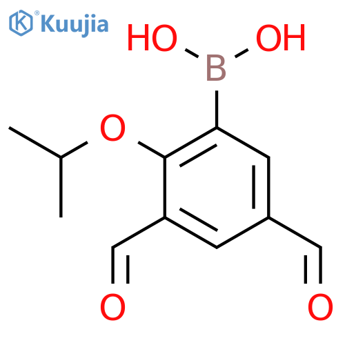 (3,5-Diformyl-2-isopropoxyphenyl)boronic acid structure