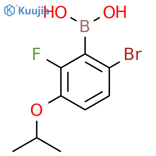 6-Bromo-2-fluoro-3-isopropoxyphenylboronic Acid structure