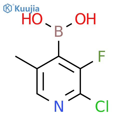 (2-chloro-3-fluoro-5-methylpyridin-4-yl)boronic Acid structure