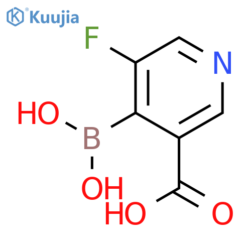 4-Borono-5-fluoronicotinic acid structure