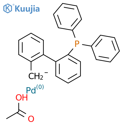 {2'-(diphenylphosphanyl)-1,1'-biphenyl-2-ylmethyl}palladio acetate structure