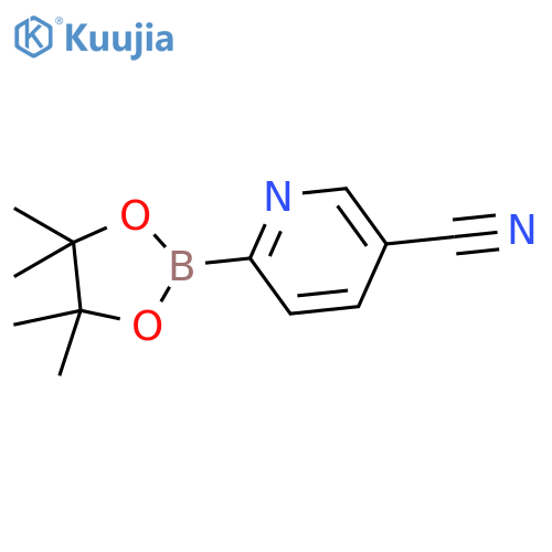 6-(4,4,5,5-Tetramethyl-1,3,2-dioxaborolan-2-yl)nicotinonitrile structure