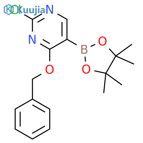 4-(Benzyloxy)-2-chloro-5-(4,4,5,5-tetramethyl-1,3,2-dioxaborolan-2-yl)pyrimidine structure