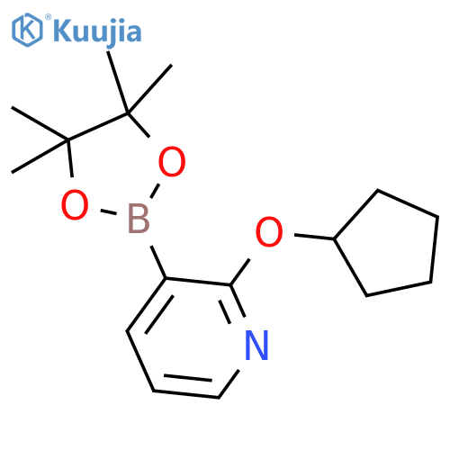 2-(Cyclopentyloxy)pyridine-3-boronic acid, pinacol ester structure