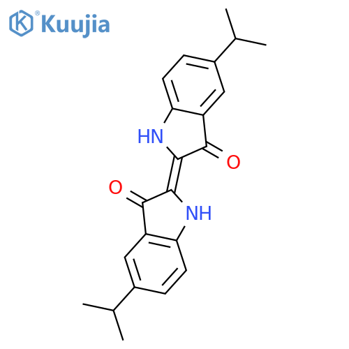 3H-Indol-3-one, 2-[1,3-dihydro-5-(1-methylethyl)-3-oxo-2H-indol-2-ylidene]-1,2-dihydro- 5-(1-methylethyl)-, (E)- structure