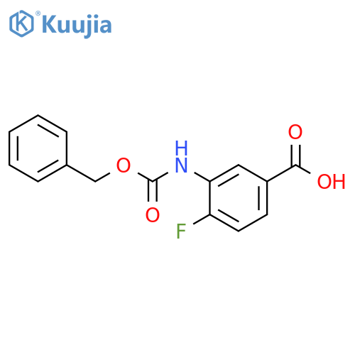 3-{(benzyloxy)carbonylamino}-4-fluorobenzoic acid structure