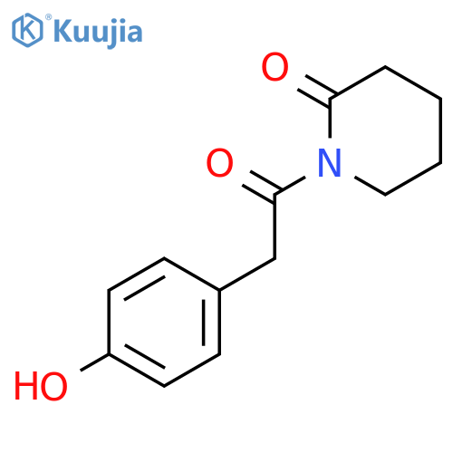 2-Piperidinone, 1-[(4-hydroxyphenyl)acetyl]- structure