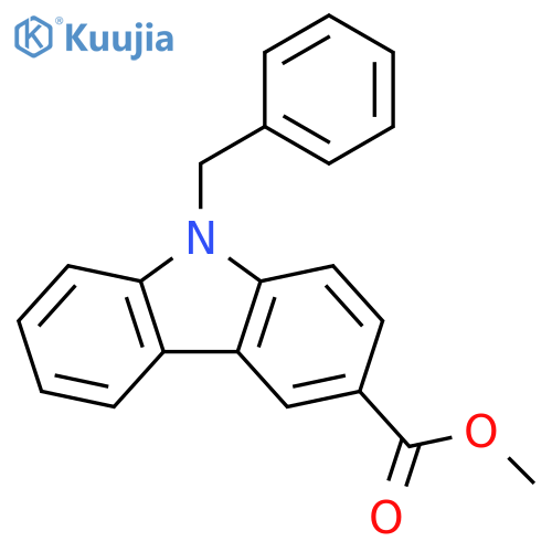 9H-Carbazole-3-carboxylic acid, 9-(phenylmethyl)-, methyl ester structure