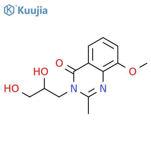 4(3H)-Quinazolinone,3-(2,3-dihydroxypropyl)-8-methoxy-2-methyl- structure