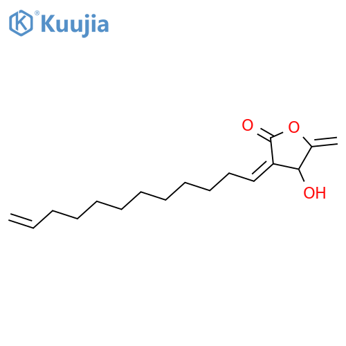 (3E,4R)-3-(dodec-11-en-1-ylidene)-4,5-dihydro-4-hydroxy-5-methylidenefuran-2(3H)-one structure
