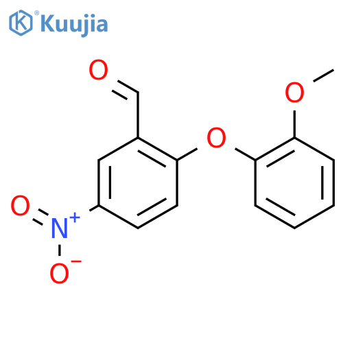 2-(2-Methoxyphenoxy)-5-nitrobenzaldehyde structure